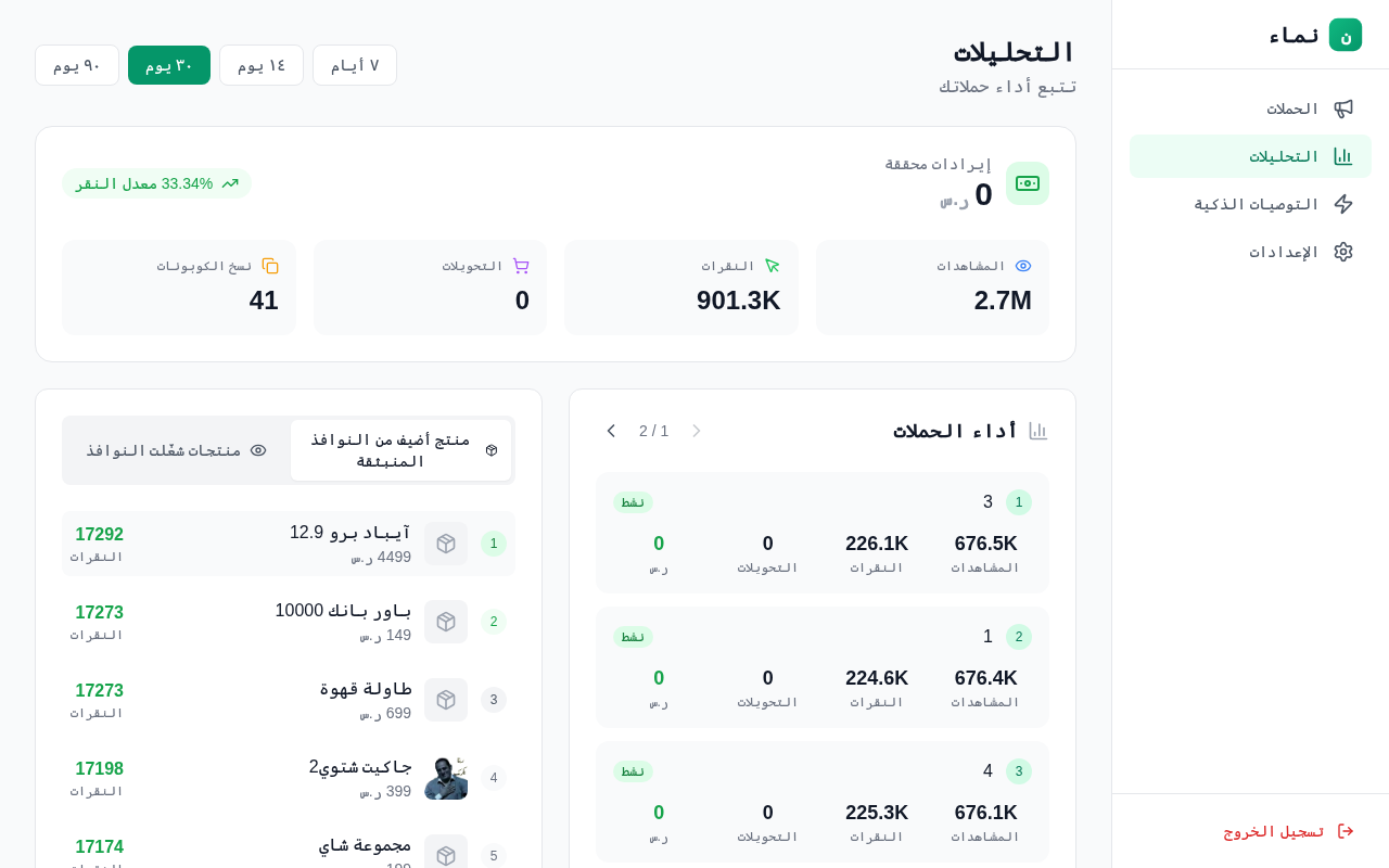 لوحة التحكم الرئيسية